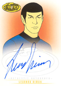 Leonard Nimoy as the voice of Mister Spock Autograph card
