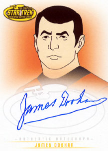 James Doohan as the voice of Lt. Cmdr. Scott Autograph card