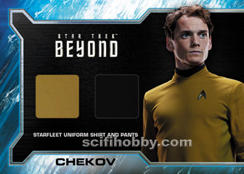Chekov Star Trek Uniform Relic card and Pins Cards