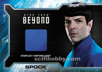 Spock Star Trek Uniform Relic card and Pins Cards