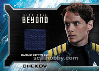 Chekov Star Trek Uniform Relic card and Pins Cards