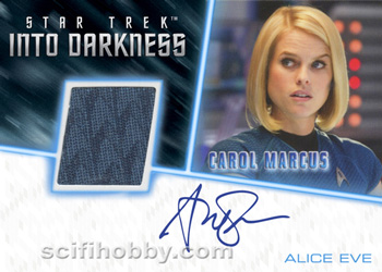 Alice Eve as Carol Marcus in Star Trek Into Darkness Star Trek Movies Autograph card
