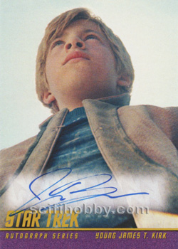 Jimmy Bennett as Young James T. Kirk in Star Trek Star Trek Movies Autograph card
