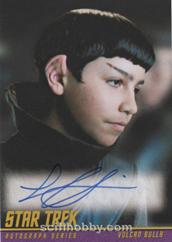 Lorenzo James Henrie as Vulcan Bully in Star Trek Star Trek Movies Autograph card
