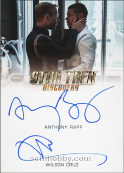 Anthony Rapp and Wilson Cruz - Not in Archive Box Autograph card