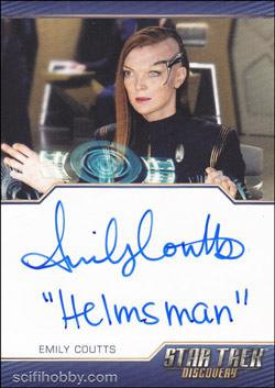 Emily Coutts as Lieutenant Keyla Detmer Quantity Range: 25-50 Autograph card