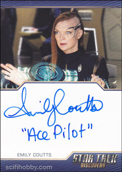 Emily Coutts as Lieutenant Keyla Detmer Quantity Range: 10-25 Autograph card