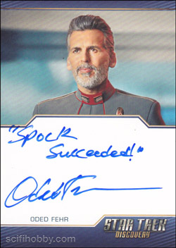 Oded Fehr as Admiral Charles Vance Quantity Range: 25-50 Autograph card
