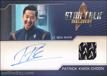 Patrick Kwok-Choon as Lt. Rhys Relic or Autograph Relic card