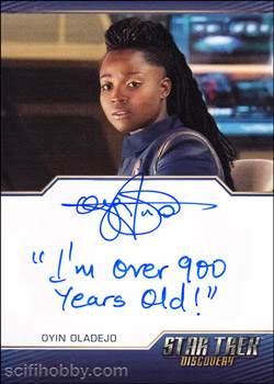Oyin Oladejo as Lieutenant Joann Owosekun Quantity Range:	25-50 Autograph card