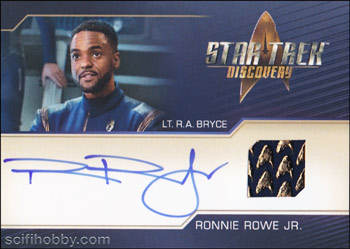 Ronnie Rowe Jr. as Lt. R.A. Bryce Relic or Autograph Relic card