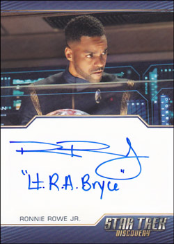Ronnie Rowe Jr. as Lt. R.A. Bryce Quantity Range	25-50 Autograph card