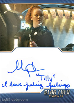 Mary Wiseman as Ensign Sylvia Tilly Quantity Range:	50-75 Autograph card