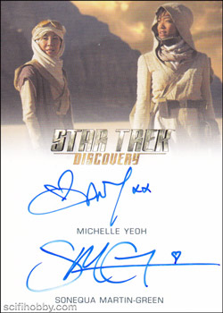 Sonequa Martin-Green and Michelle Yeoh Autograph card