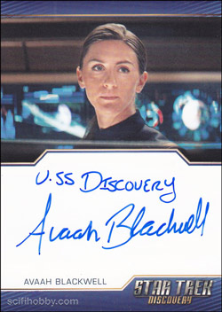 Avaah Blackwell as Lt. Ina Quantity Range:	25-50 Autograph card