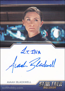 Avaah Blackwell as Lt. Ina Quantity Range:	25-50 Autograph card