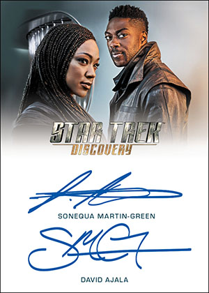 Dual Autograph card of Martin-Green and Ajala