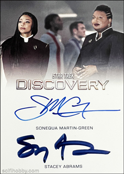 Dual Autograph Card Signed by Sonequa Martin-Green and Stacey Abrams 6-Case Incentive Dual Autograph Card