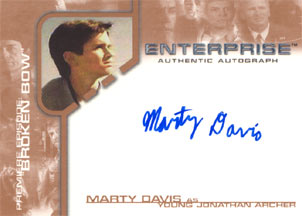 Marty Davis as Young Jonathan Archer Autograph card