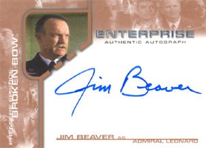 Jim Beaver as Admiral Leonard Autograph card