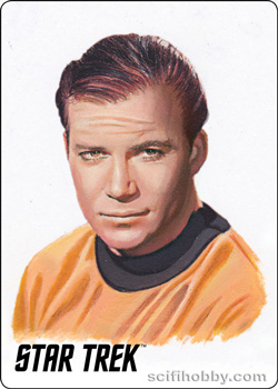 Captain Kirk Starfleet's Finest Painted Portrait Metal Parallel card