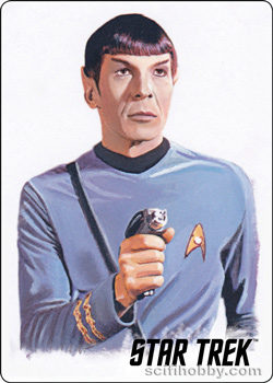 Spock Starfleet's Finest Painted Portrait Metal Parallel card