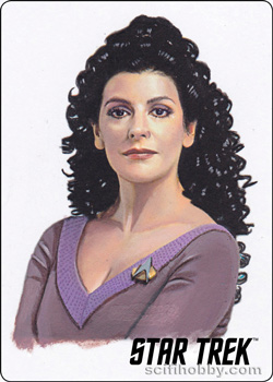 Counselor Troi Starfleet's Finest Painted Portrait Metal Parallel card