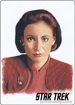 Major Kira Starfleet's Finest Painted Portrait Metal Parallel card
