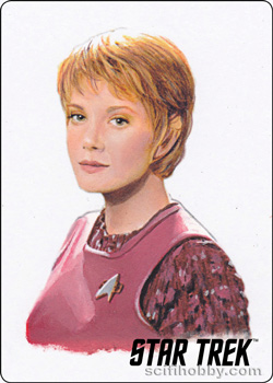 Kes Starfleet's Finest Painted Portrait Metal Parallel card