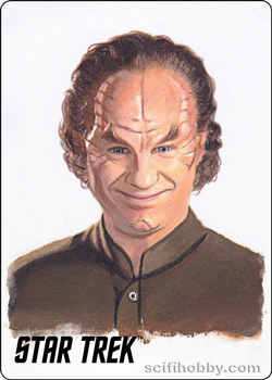 Dr. Phlox Starfleet's Finest Painted Portrait Metal Parallel card