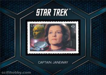 Captain Janeway Star Trek 50th Anniversary Stamp card