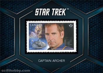 Captain Archer Star Trek 50th Anniversary Stamp card
