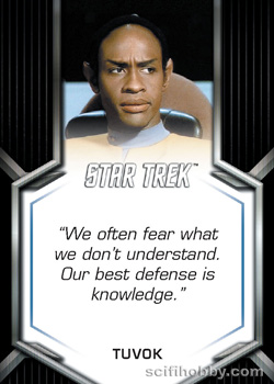 Lt. Commander Tuvok Expressions of Heroism
