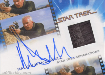Malcolm McDowell as Soran in Star Trek Generations Movie Autograph card