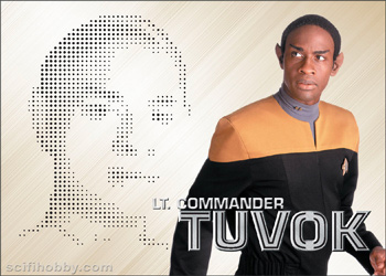 Lt. Commander Tuvok Phaser Cut Bridge Crew card