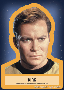 Captain Kirk Throwback Sticker card