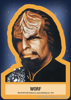 Worf Throwback Sticker card