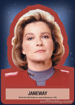 Captain Janeway Throwback Sticker card