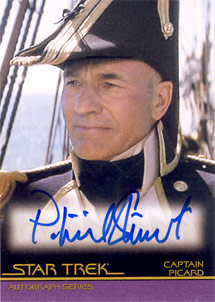 Patrick Stewart as Captain Jean-Luc Picard in Star Trek Generations Autograph card