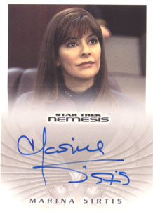 Marina Sirtis as Counselor Deanna Troi Autograph card
