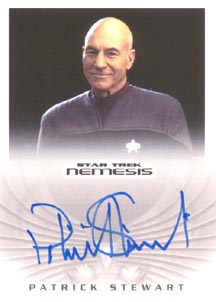 Patrick Stewart as Captain Picard Autograph card