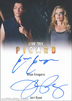 Dual Autograph Card Signed by Jeri Ryan and Evan Evagora 6-Case Incentive