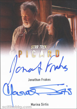 Marina Sirtis and Jonathan Frakes Autograph card