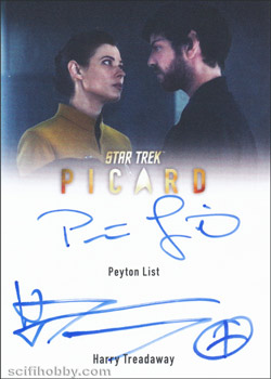 Peyton List and Harry Treadaway Autograph card