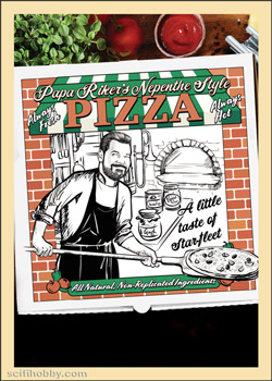 Papa Riker's Nepenthe Style Pizza Promotional Travel Posters