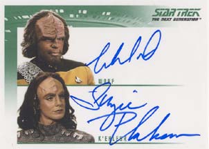 Michael Dorn/Suzie Plakson as Worf/K'Ehleyr Autograph card