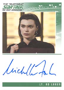 Michelle Forbes as Lieutenant Ro Laren Autograph card