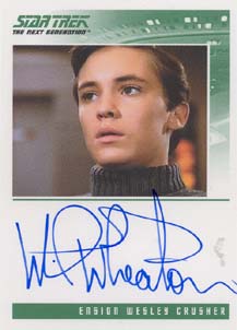 Wil Wheaton as Ensign Wesley Crusher Autograph card