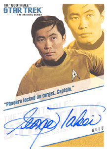 George Takei as Sulu Autograph card