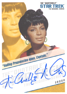 Nichelle Nichols as Lt. Uhura Autograph card